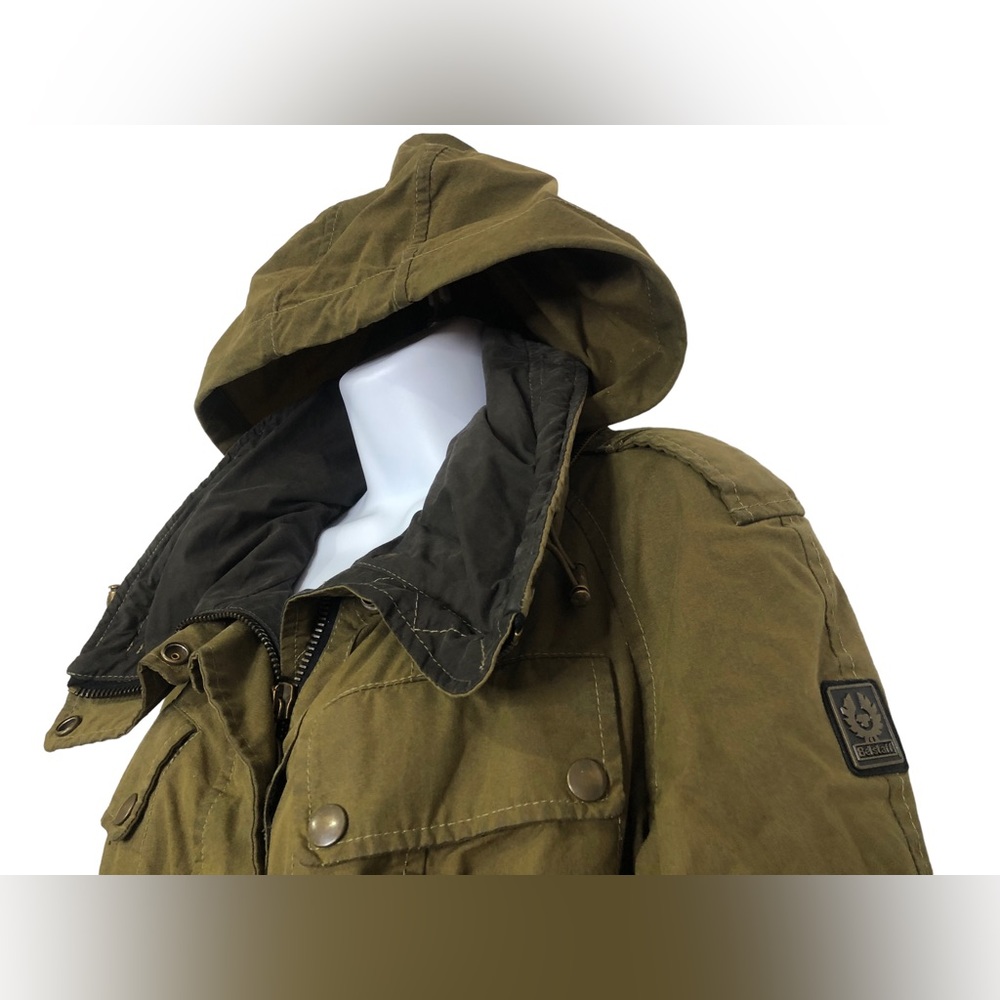 BELSTAFF SANDOWN LADIES JACKET Military Green Size 44 Italian Sz Medium NWOT - Picture 8 of 16